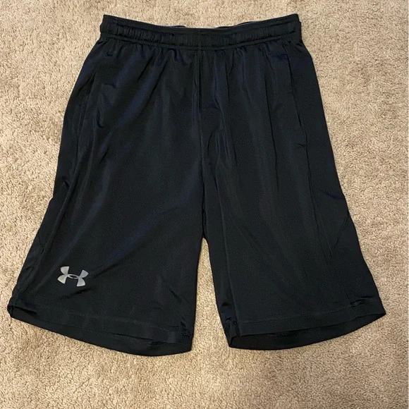 2 Pairs of Under Armour Men's, Dark Blue and Black, Athletic Shorts - Picture 4 of 6